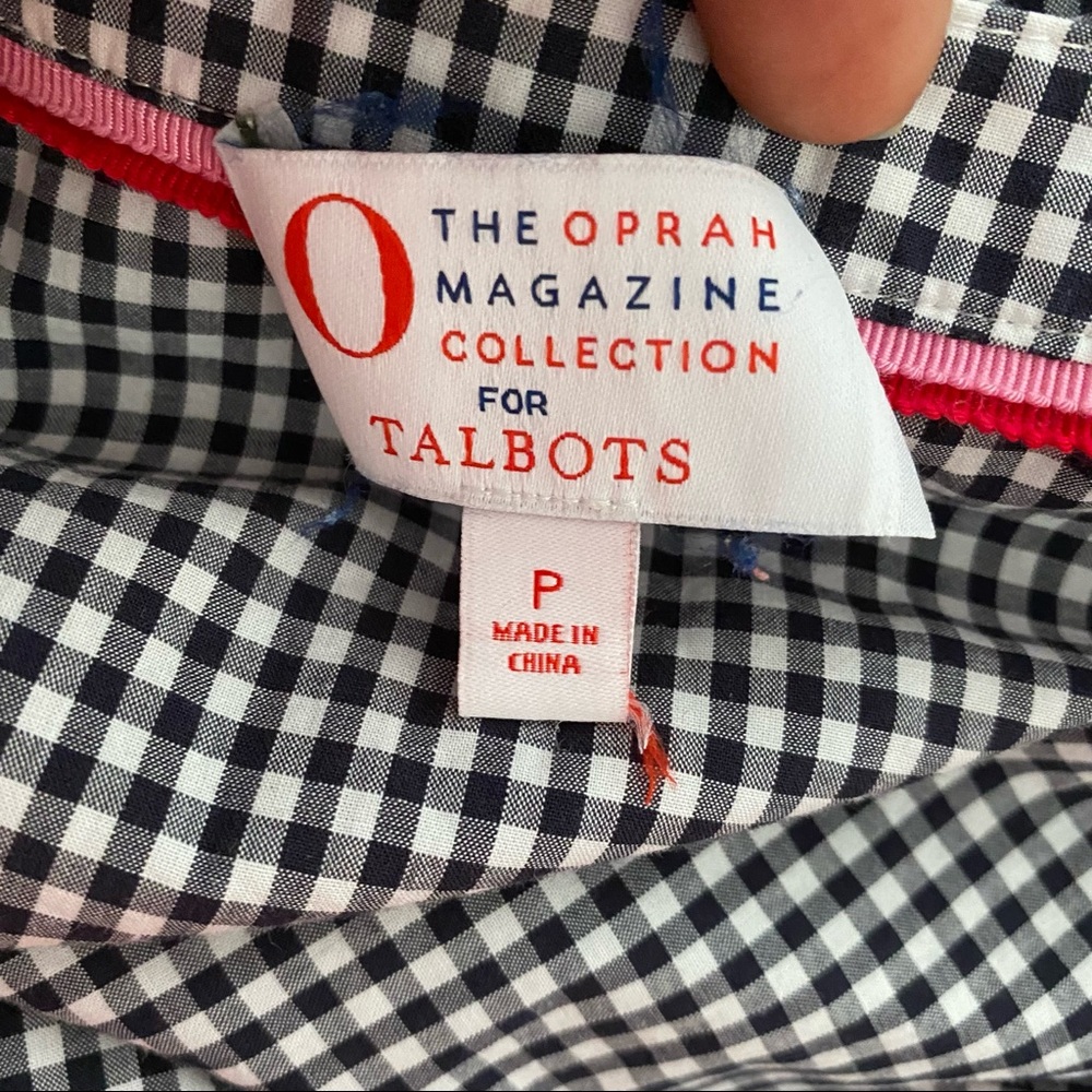 33-Oprah Magazine Collection Talbots Gingham Top - Picture 5 of 8